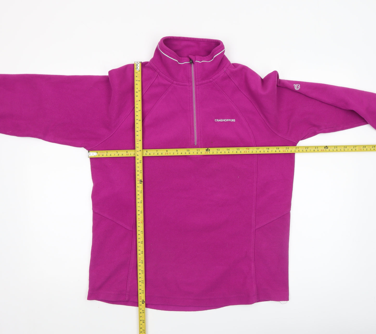 Craghoppers Women’s Pink Fleece Pullover Hoodie UK 12 Half Zip