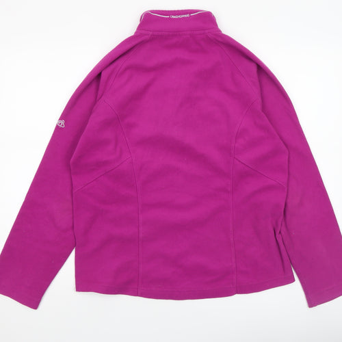 Craghoppers Women’s Pink Fleece Pullover Hoodie UK 12 Half Zip