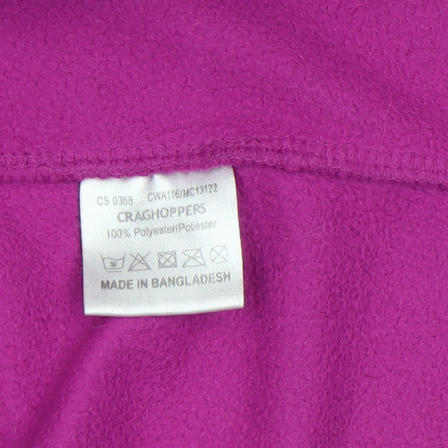 Craghoppers Women’s Pink Fleece Pullover Hoodie UK 12 Half Zip