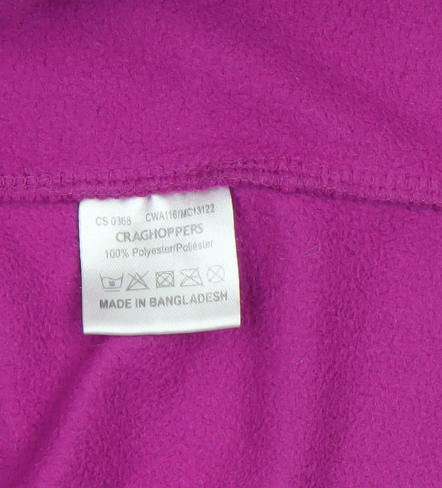 Craghoppers Women’s Pink Fleece Pullover Hoodie UK 12 Half Zip