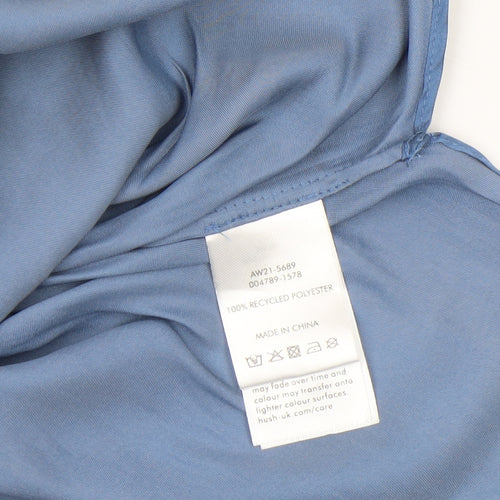 Hush Women Blue Long Sleeve Tunic Blouse Size 4 Relaxed Fit