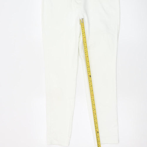 Next Womens White Size 14 Slim Jegging Jeans