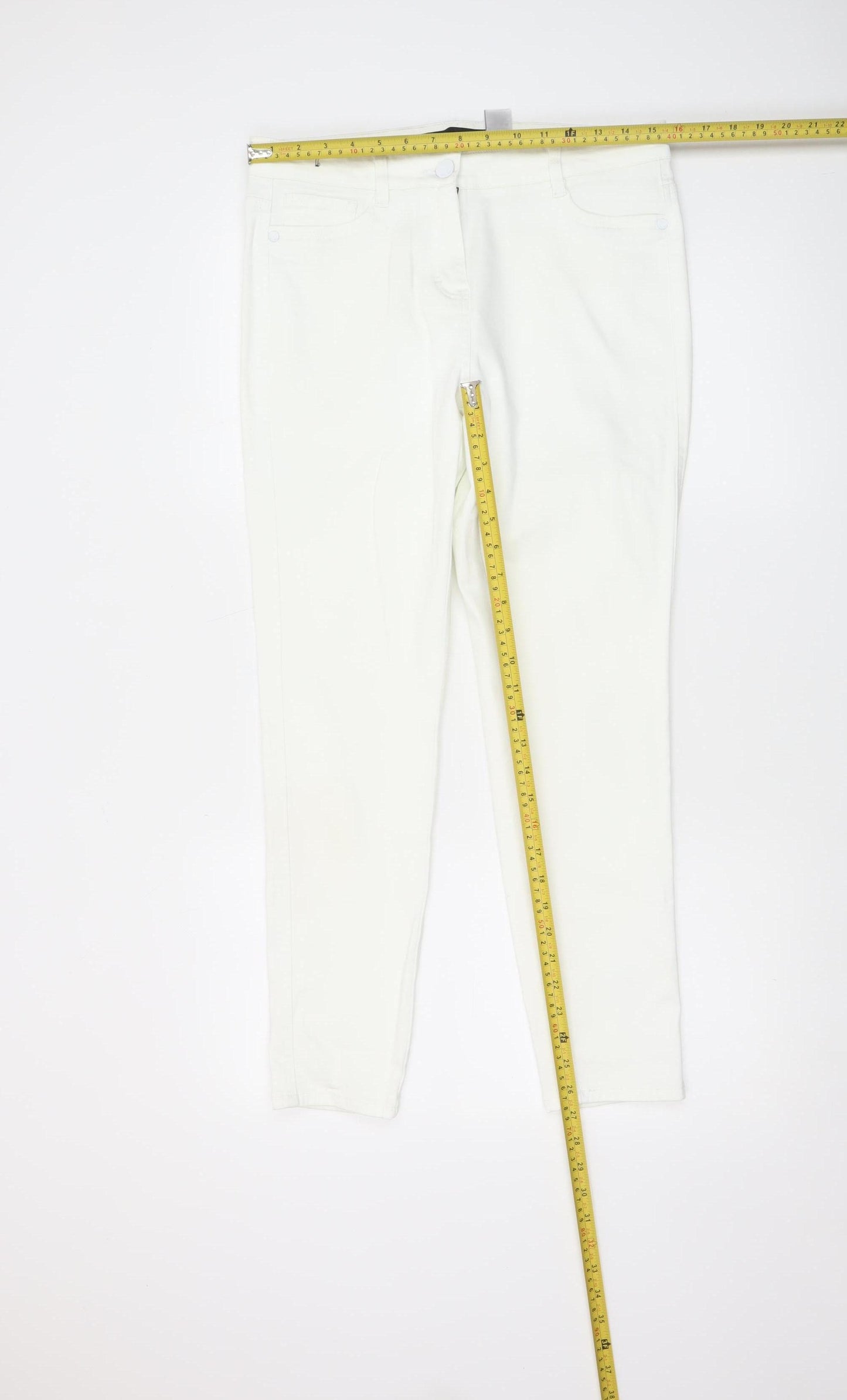 Next Womens White Size 14 Slim Jegging Jeans