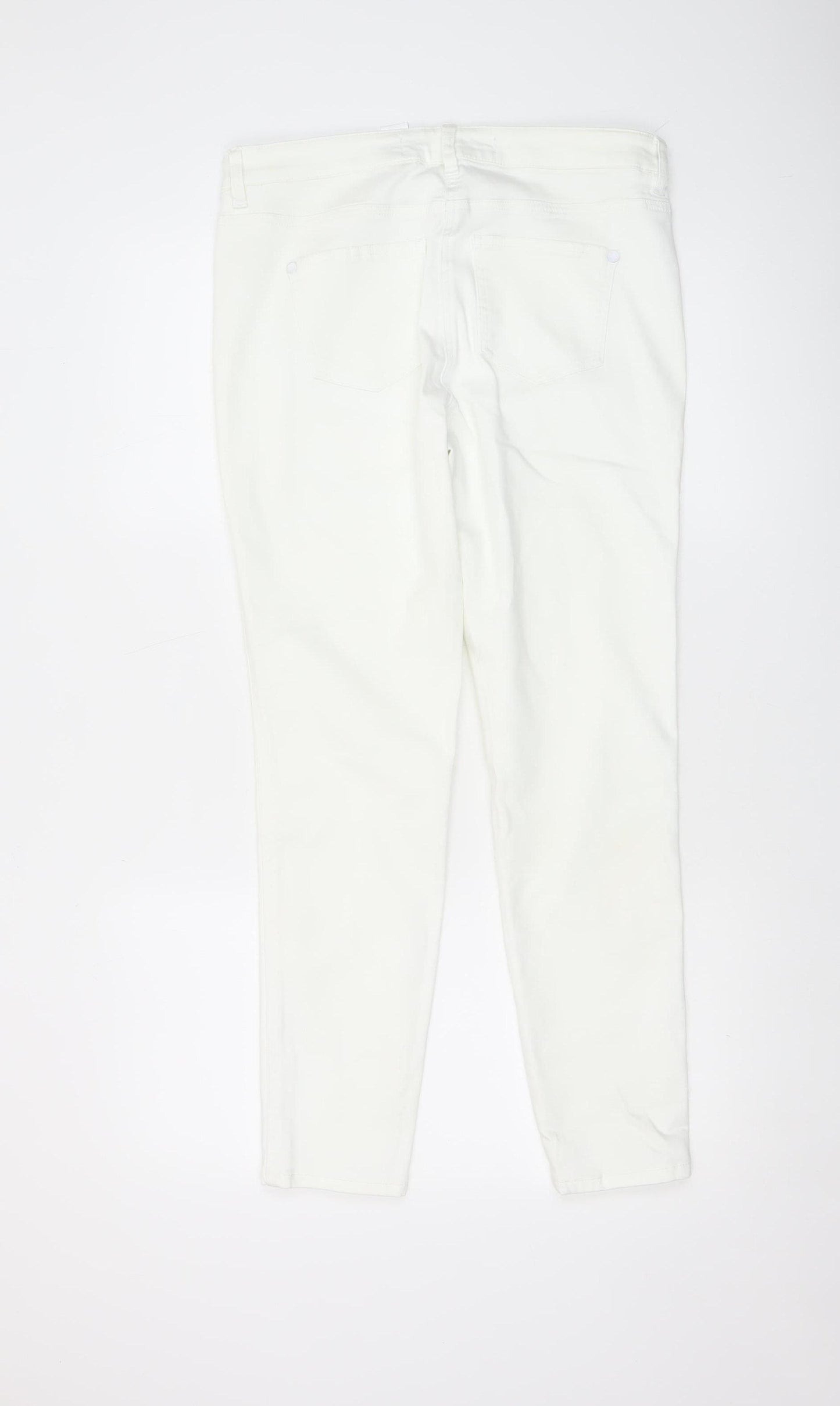 Next Womens White Size 14 Slim Jegging Jeans