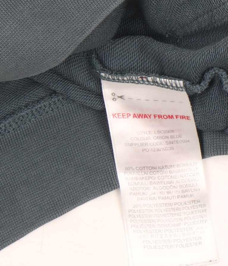 Lyle & Scott Boys Orion Blue Pullover Hoodie 8-9 Years Cotton Blend