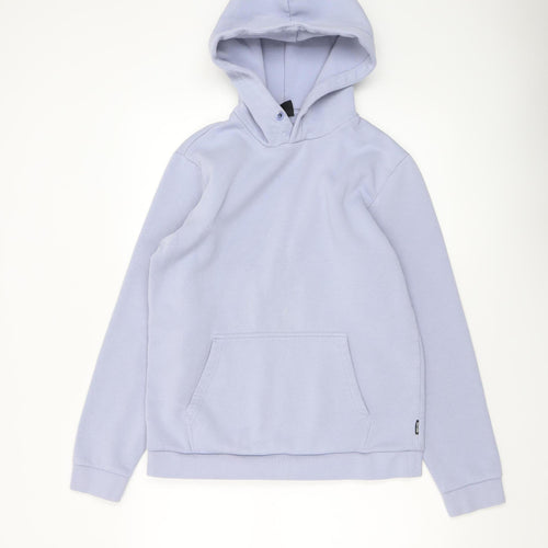 ONLY & SONS Men's Blue Pullover Hoodie Size S Fleece Cotton Blend