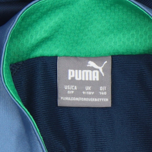 Puma Boys Blue 1/4 Zip Long Sleeve Training Top 9-10 Years
