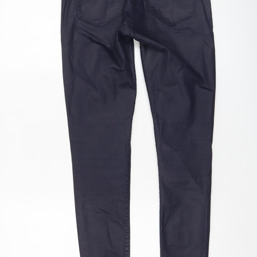 Mango Women Black Cotton Stretch Jegging Trousers Size 6