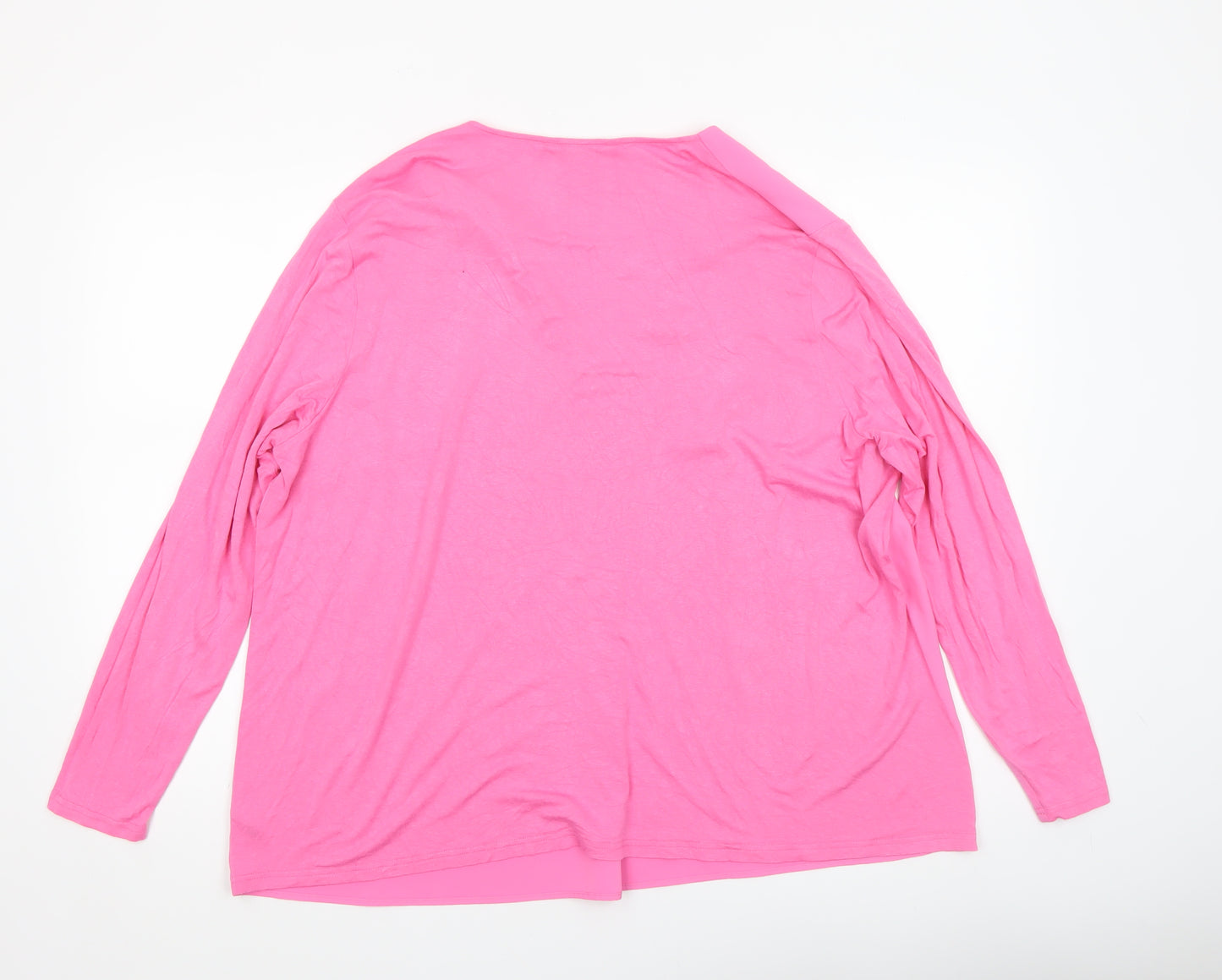 Dunnes Women’s Pink V-Neck Long Sleeve Tunic Blouse Size XL
