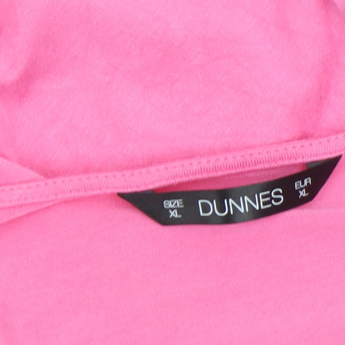 Dunnes Women’s Pink V-Neck Long Sleeve Tunic Blouse Size XL