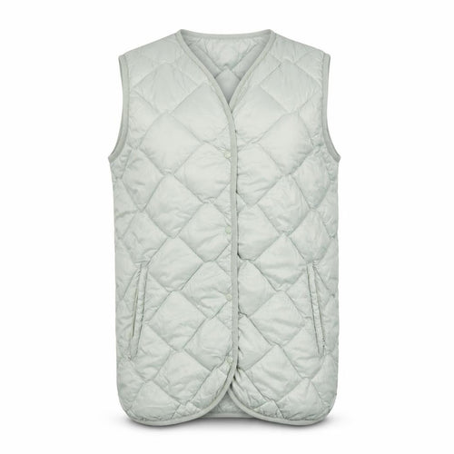 Junnes Store Women’s Green Quilted Long Waistcoat Size M