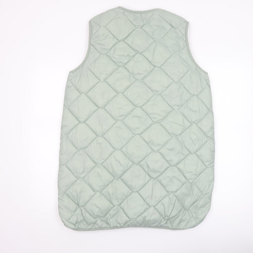 Junnes Store Women’s Green Quilted Long Waistcoat Size M