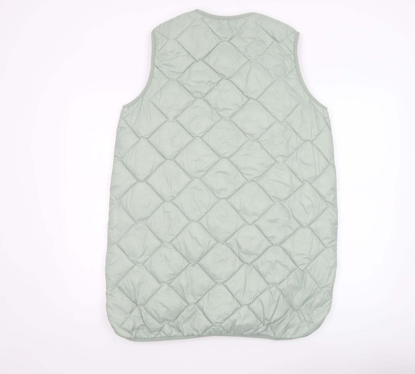 Junnes Store Women’s Green Quilted Long Waistcoat Size M