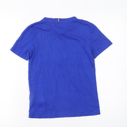 Tommy Hilfiger Boys Blue Logo Cotton Short Sleeve T-Shirt 10 Years