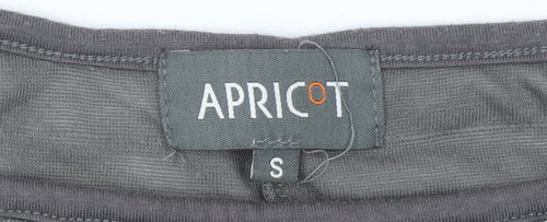 Apricot Women's Grey Cotton Blend Boat Neck Dolman Sleeve Jumper Size S
