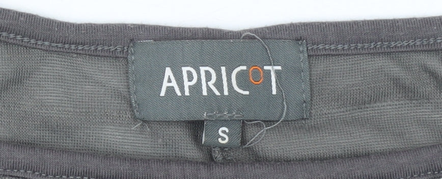 Apricot Women's Grey Cotton Blend Boat Neck Dolman Sleeve Jumper Size S