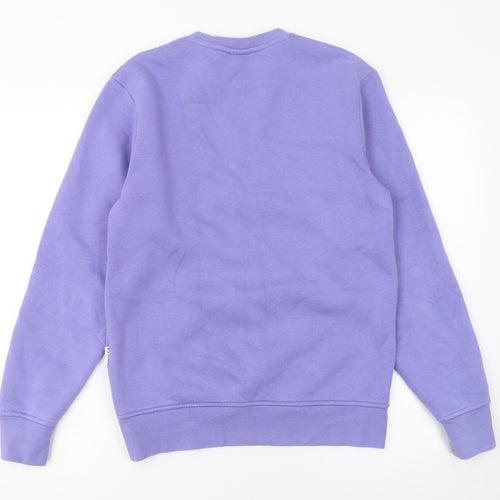 NICCE Men's Purple XS Pullover Sweatshirt Crew Neck Logo Fleece