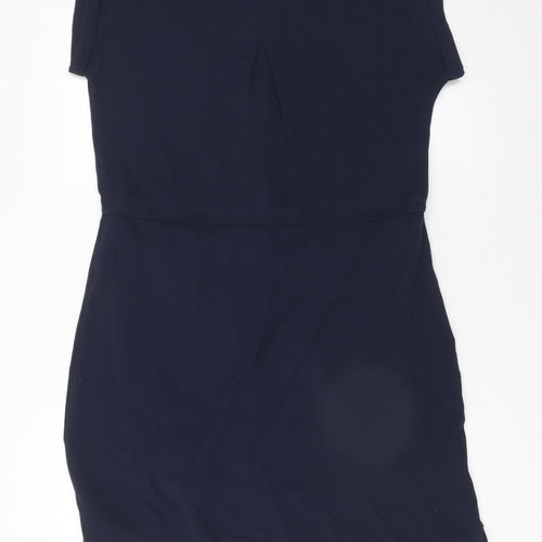 ONLY Women’s Blue Sleeveless Shirt Dress Size 10 Drawstring Waist
