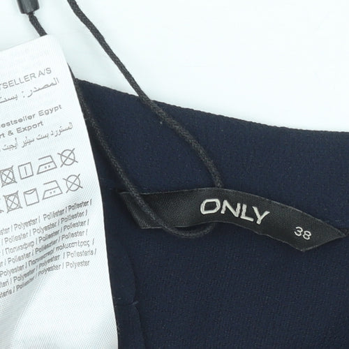 ONLY Women’s Blue Sleeveless Shirt Dress Size 10 Drawstring Waist