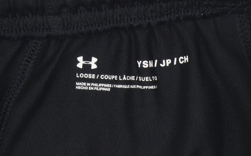 Under Armour Boys Black S Jogger Trousers with Elastic Waist and Pockets