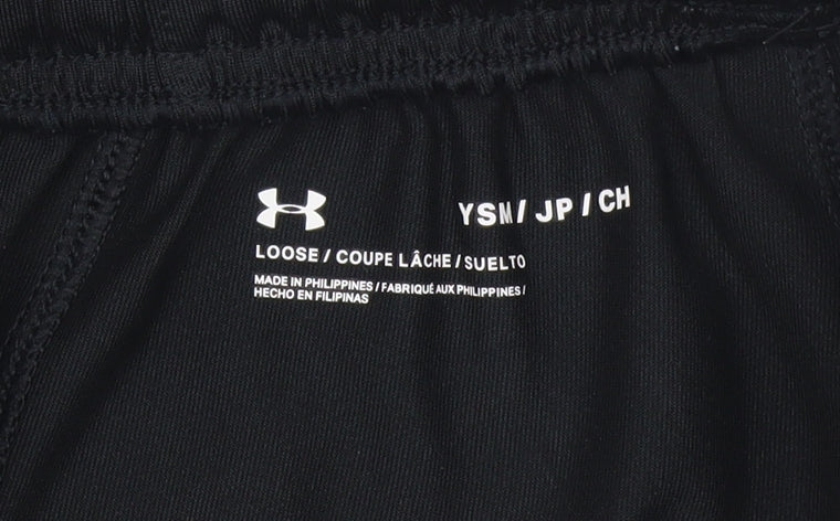 Under Armour Boys Black S Jogger Trousers with Elastic Waist and Pockets
