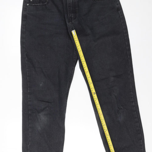 Missguided Womens Black Size 12 Regular Fit Ankle Jeans