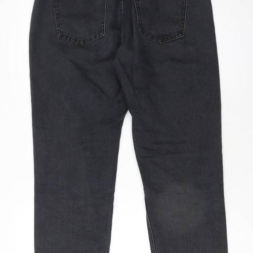 Missguided Womens Black Size 12 Regular Fit Ankle Jeans