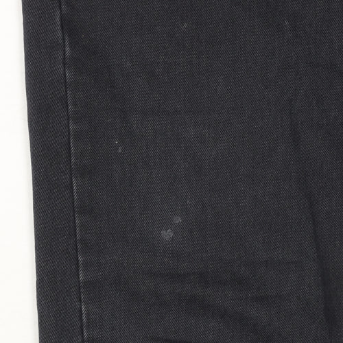 Missguided Womens Black Size 12 Regular Fit Ankle Jeans