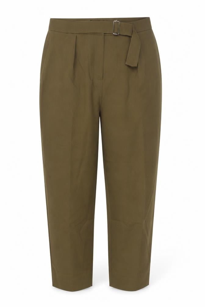 Topshop Women's Brown High Waist Paperbag Tapered Trousers Size 14