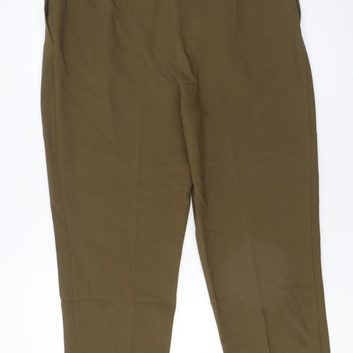 Topshop Women's Brown High Waist Paperbag Tapered Trousers Size 14