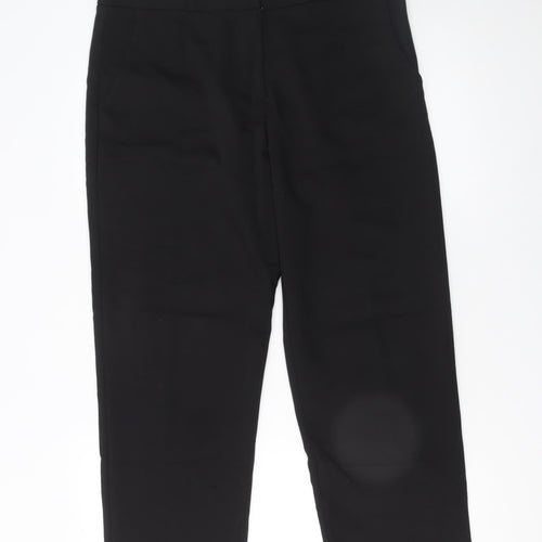 River Island Women’s Black Cropped Embellished Beaded Trousers Size 14
