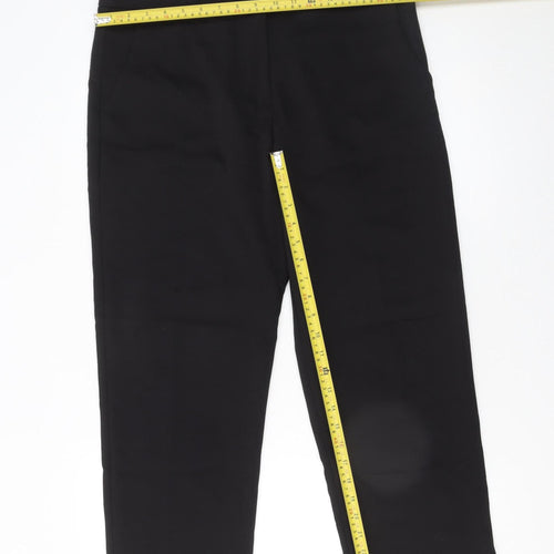 River Island Women’s Black Cropped Embellished Beaded Trousers Size 14