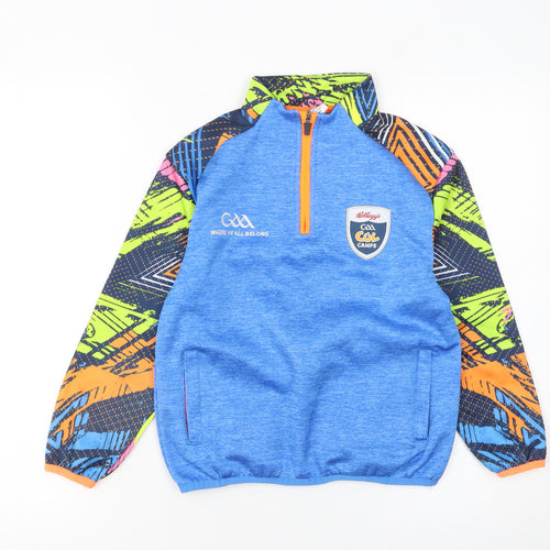 Azzurri Boys Blue 2 Years 1/4 Zip Graphic Print Sweatshirt