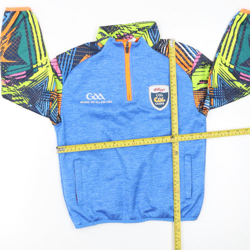 Azzurri Boys Blue 2 Years 1/4 Zip Graphic Print Sweatshirt