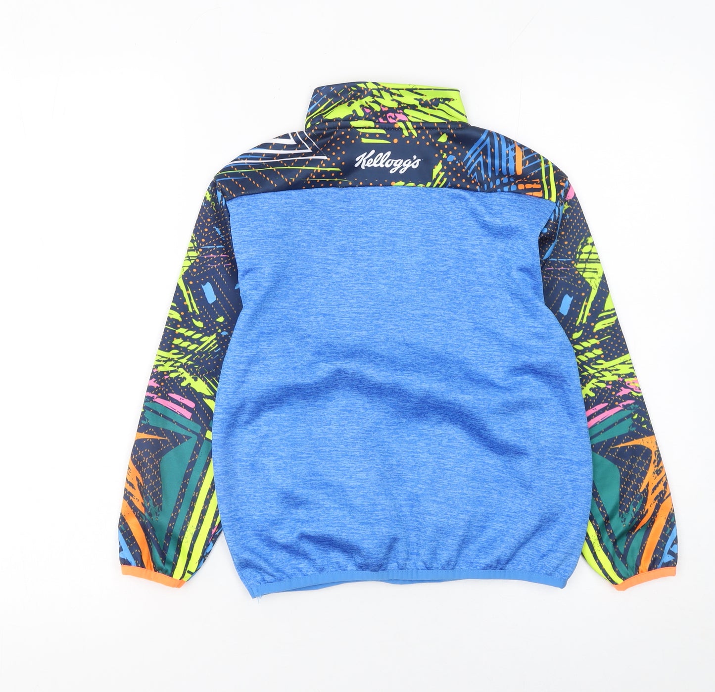 Azzurri Boys Blue 2 Years 1/4 Zip Graphic Print Sweatshirt