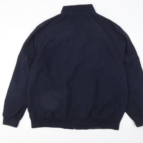 Easy Classics Men's Navy Blue XL Bomber Jacket Zip Polyester