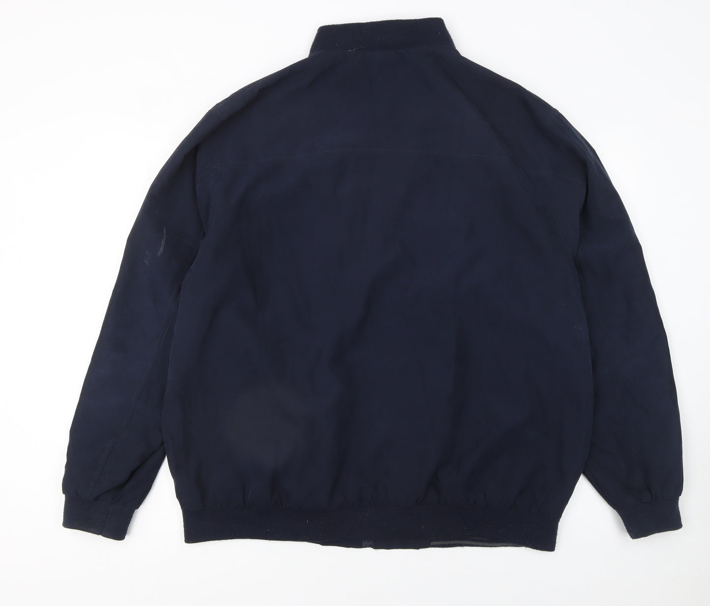 Easy Classics Men's Navy Blue XL Bomber Jacket Zip Polyester