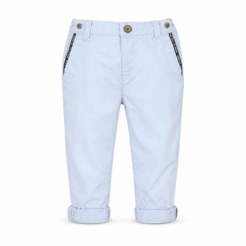 Ted Baker Boys Blue Khaki Trousers 9-12 Months Adjustable Waist Twill