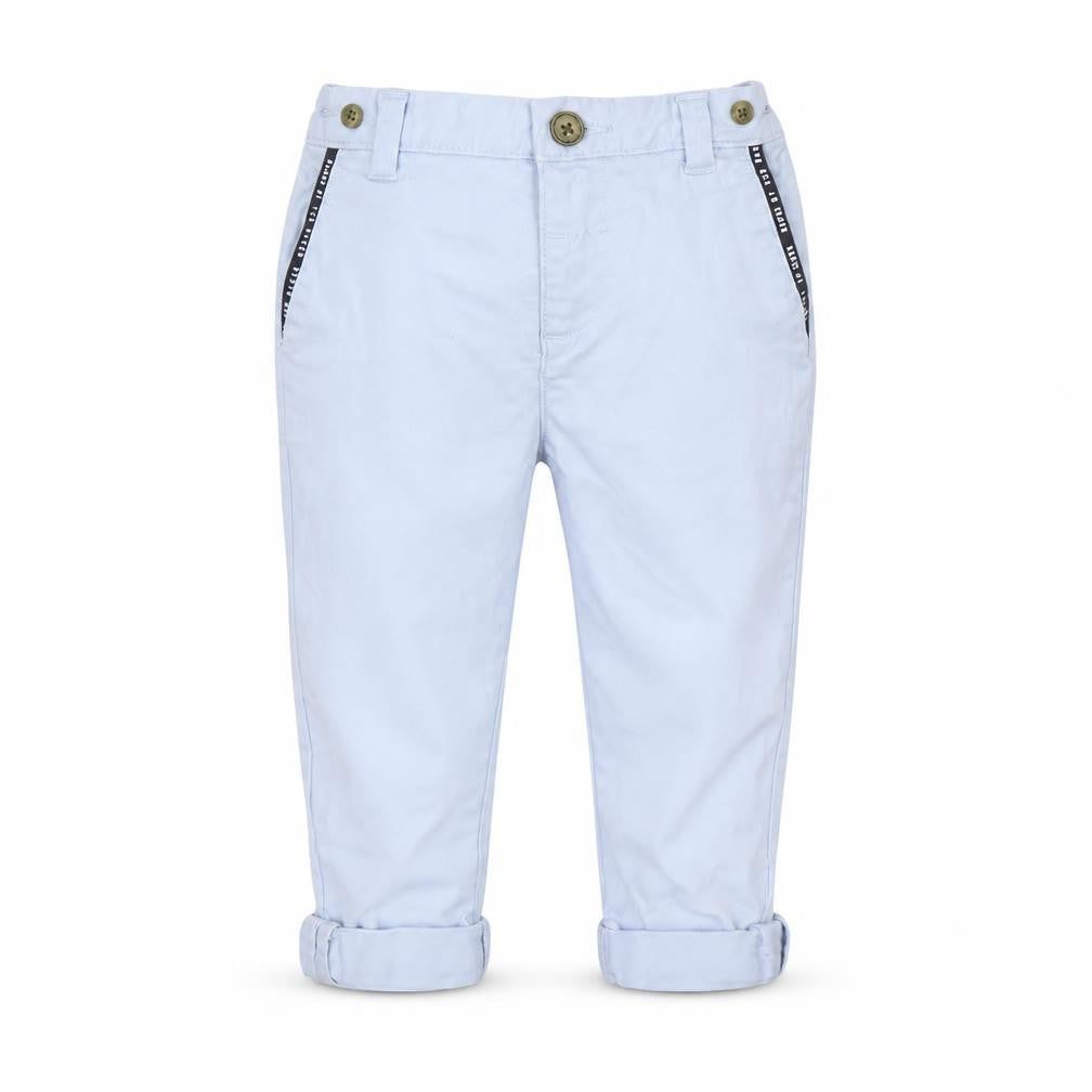 Ted Baker Boys Blue Khaki Trousers 9-12 Months Adjustable Waist Twill