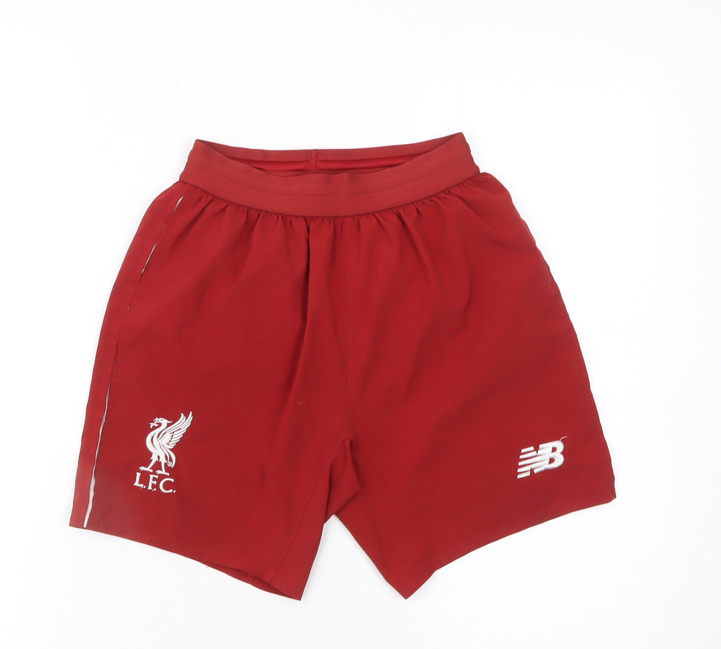 New Balance Boys Red LFC Athletic Football Shorts Size 9 Years