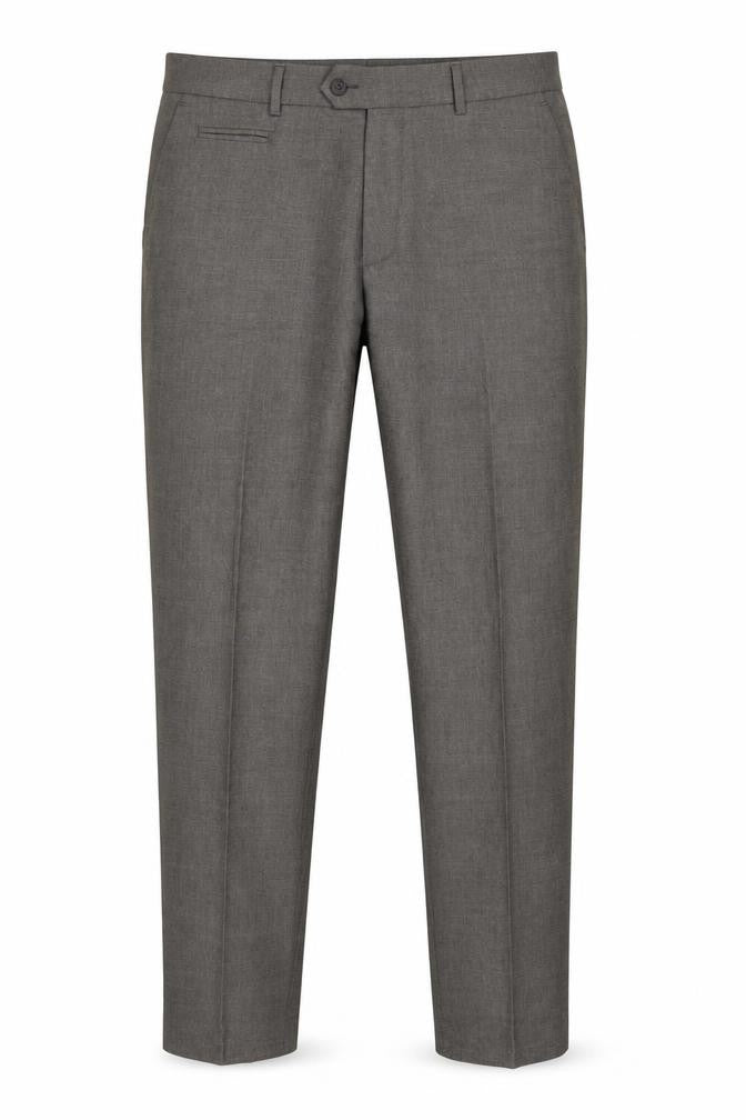 Front view of ASOS Men’s Grey Slim Fit Dress Pants 32W 34L Polyester Blend