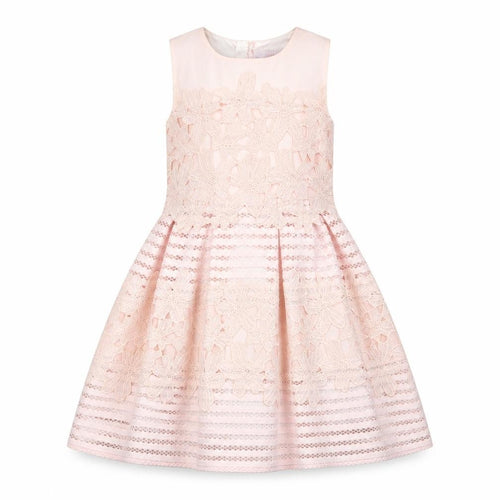 Ted Baker Girls Pink Lace Fit & Flare Party Dress Age 11 Years