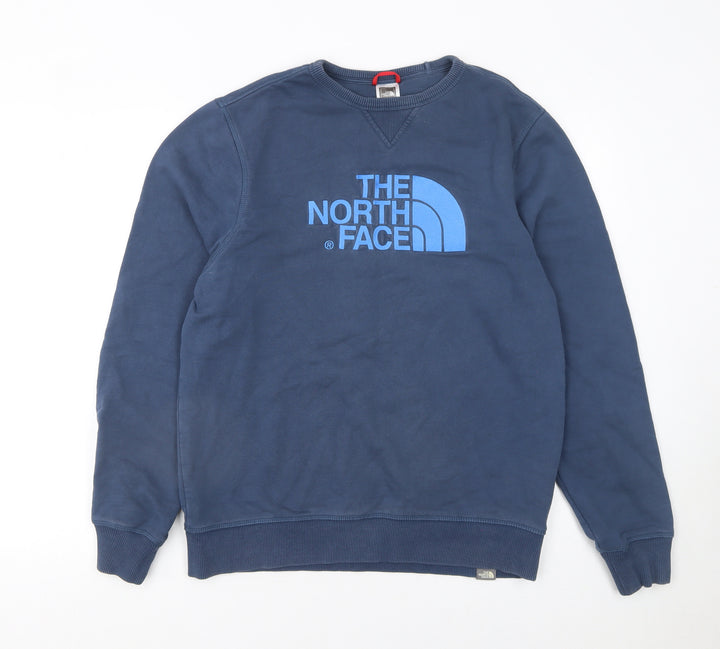 The North Face Men's Blue Crew Neck Logo Sweatshirt Size M