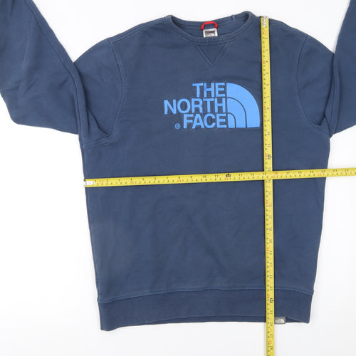The North Face Men's Blue Crew Neck Logo Sweatshirt Size M