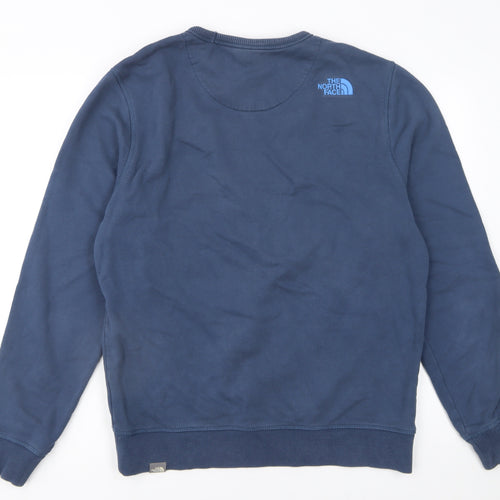 The North Face Men's Blue Crew Neck Logo Sweatshirt Size M