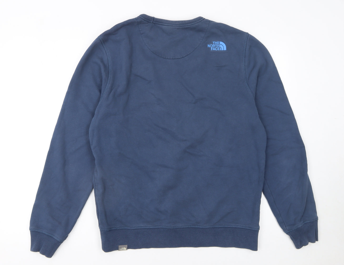 The North Face Men's Blue Crew Neck Logo Sweatshirt Size M