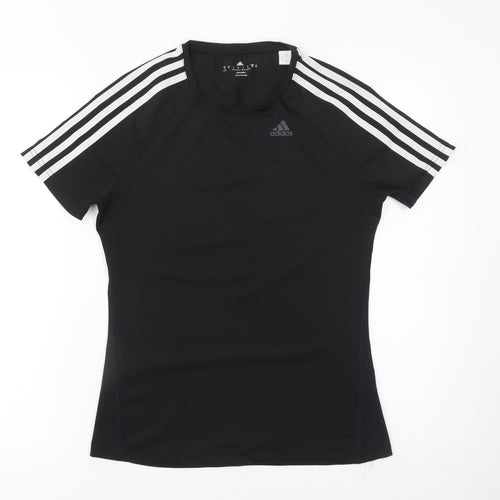 Adidas Womens Black Climalite Athletic Short Sleeve T-Shirt Size S