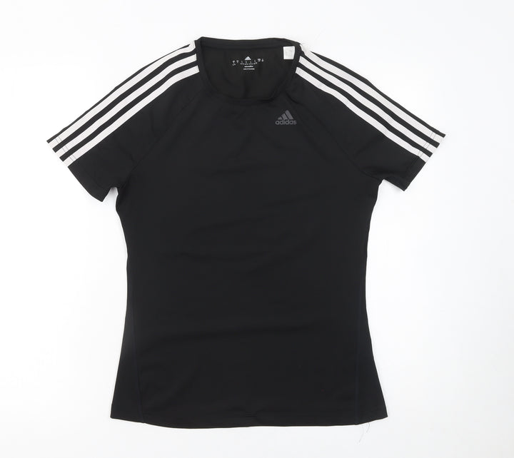 Adidas Womens Black Climalite Athletic Short Sleeve T-Shirt Size S