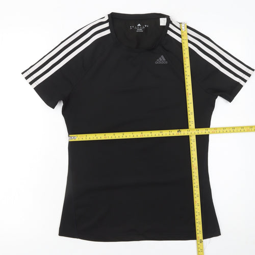 Adidas Womens Black Climalite Athletic Short Sleeve T-Shirt Size S