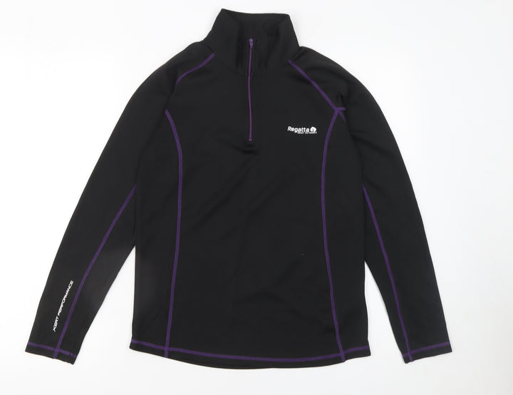 Regatta Women’s Black 1/4 Zip Xert Performance Sweatshirt UK 10